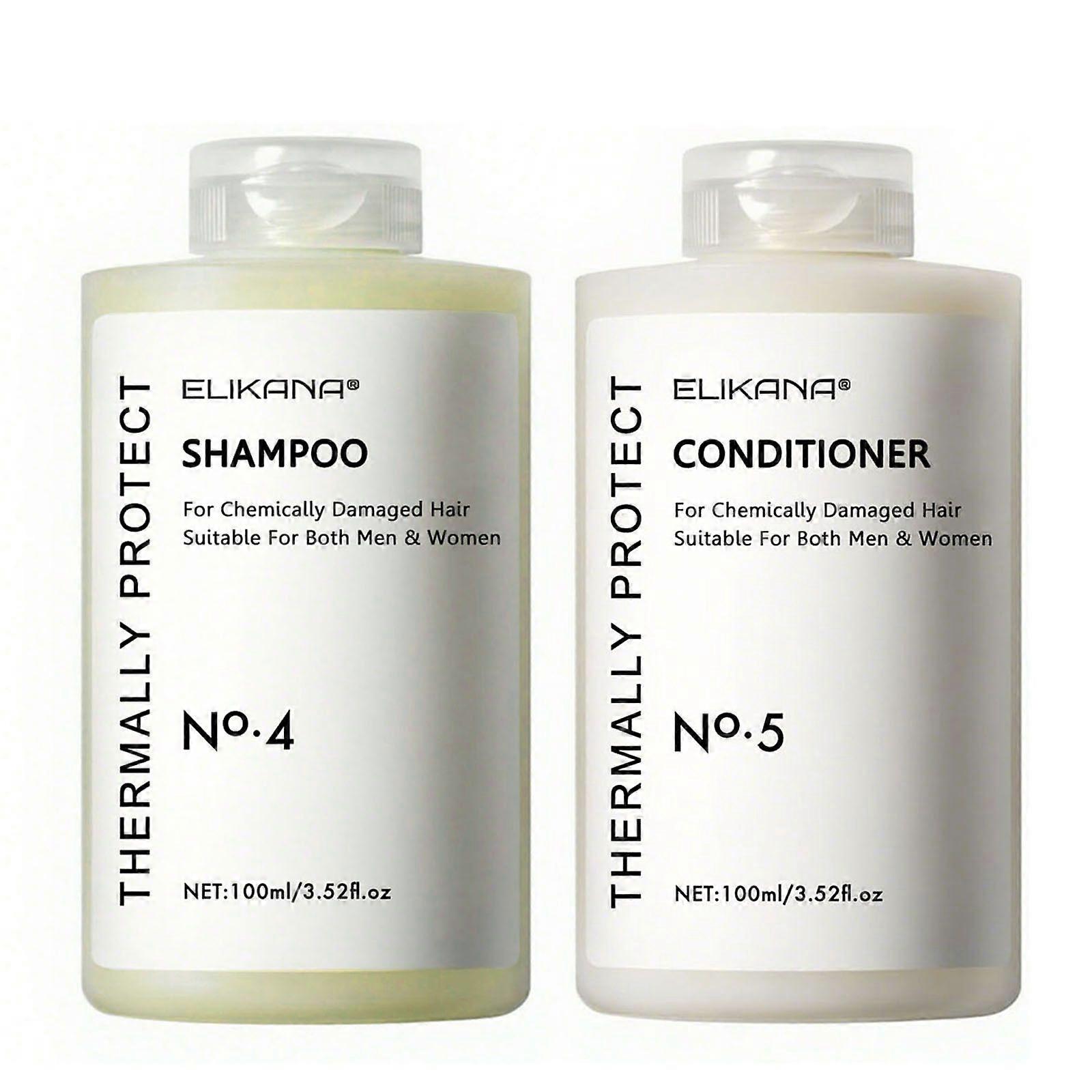 Wash and Shine Hair Kit: No. 4, 5 Shampoo & Conditioner Set to Cleanse, Hydrate, & Control Frizz Up to 72 Hours, Bonding Oil for Shine & Protect, For