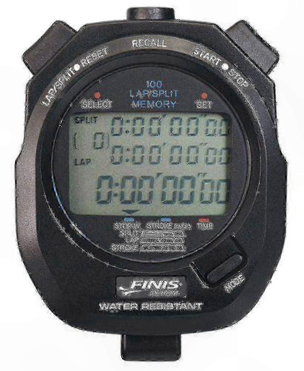 3x-100m Memory Stopwatch Black - Digital Timer with Lap Recall