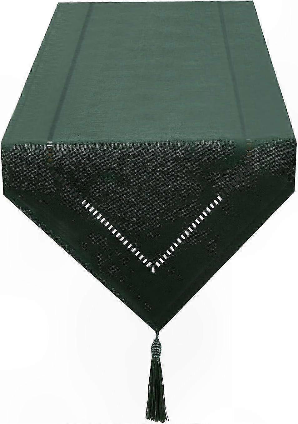 Dark Green Modern Table Runner, 12x59 Inch Solid Color Decorative Runner for Tabletop, Stylish and Elegant Design for Home Dining ambiance