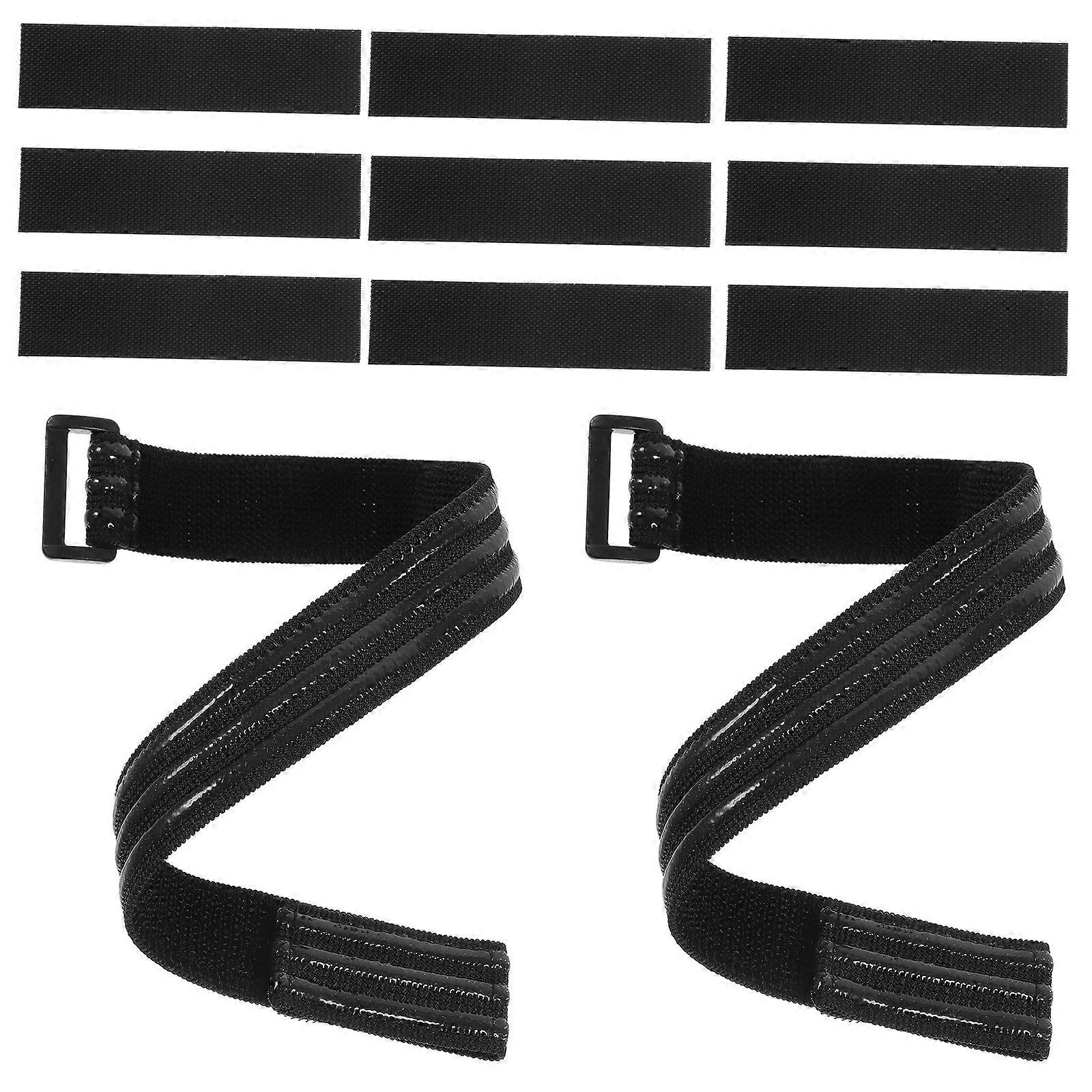 Boots Accessories Adjustable Boot Straps for Fixing 4Sets Black Elastic