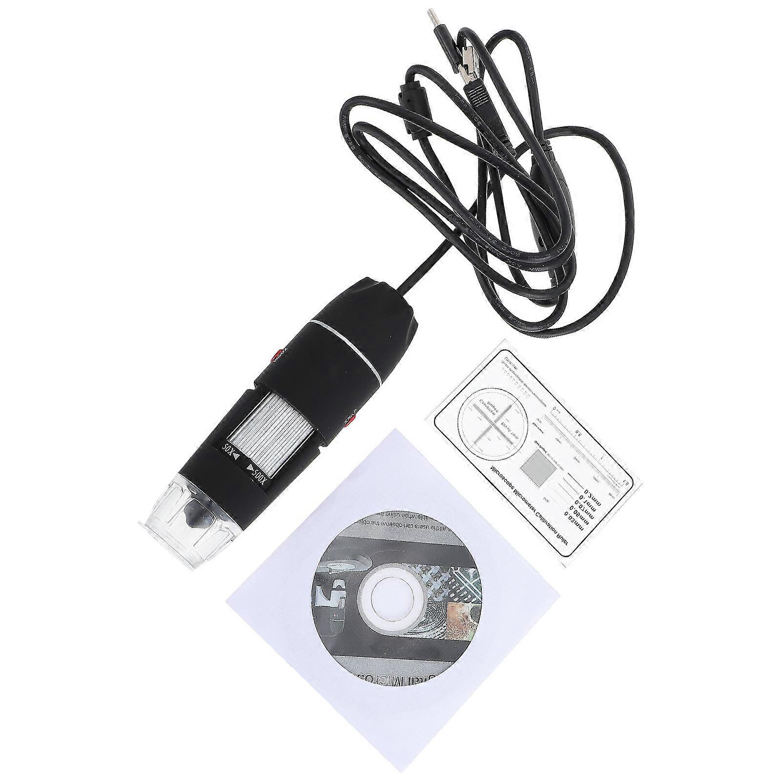 USB Electronic Microscope Professional Microscope for Detecting 2Pcs Black