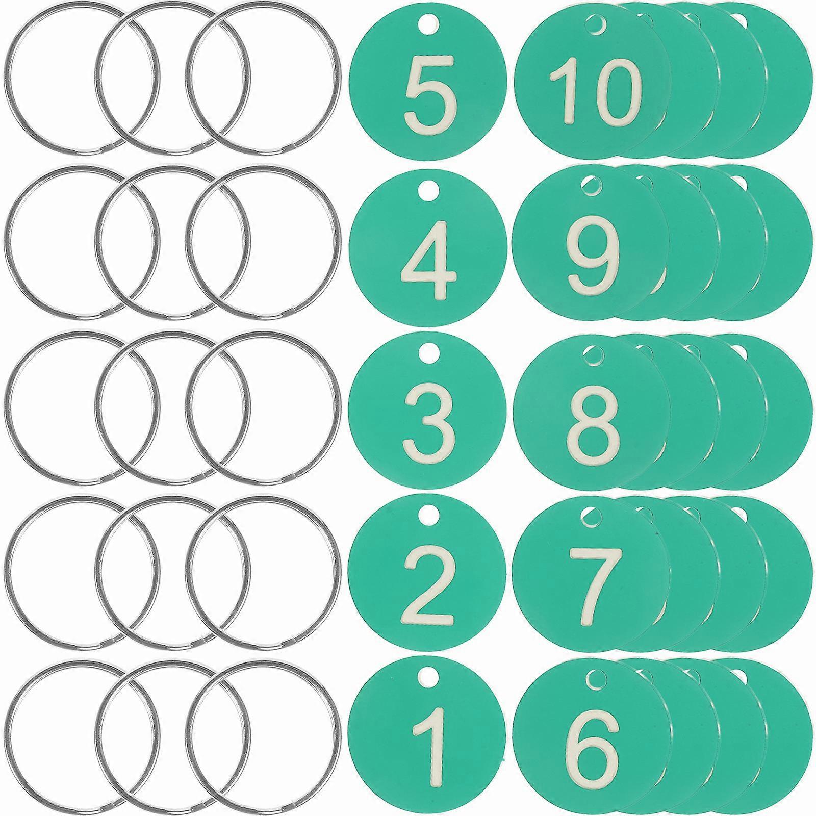 Acrylic Round Number Tags 200 Sets for Indoor Use Tags with Rings Ideal for Organization and Identification