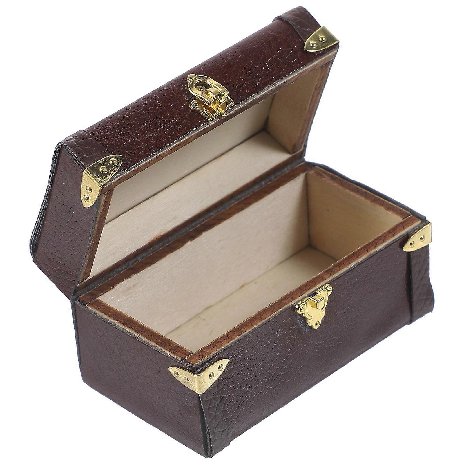 Miniature Suitcase Wooden Travel Trunk Decoration 5Pcs Set