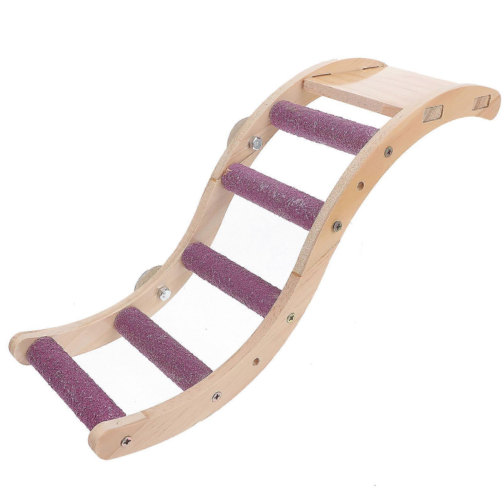 Wooden Parrot Ladder Toy Pet Toy for Playing 2Pcs Pink Ladder