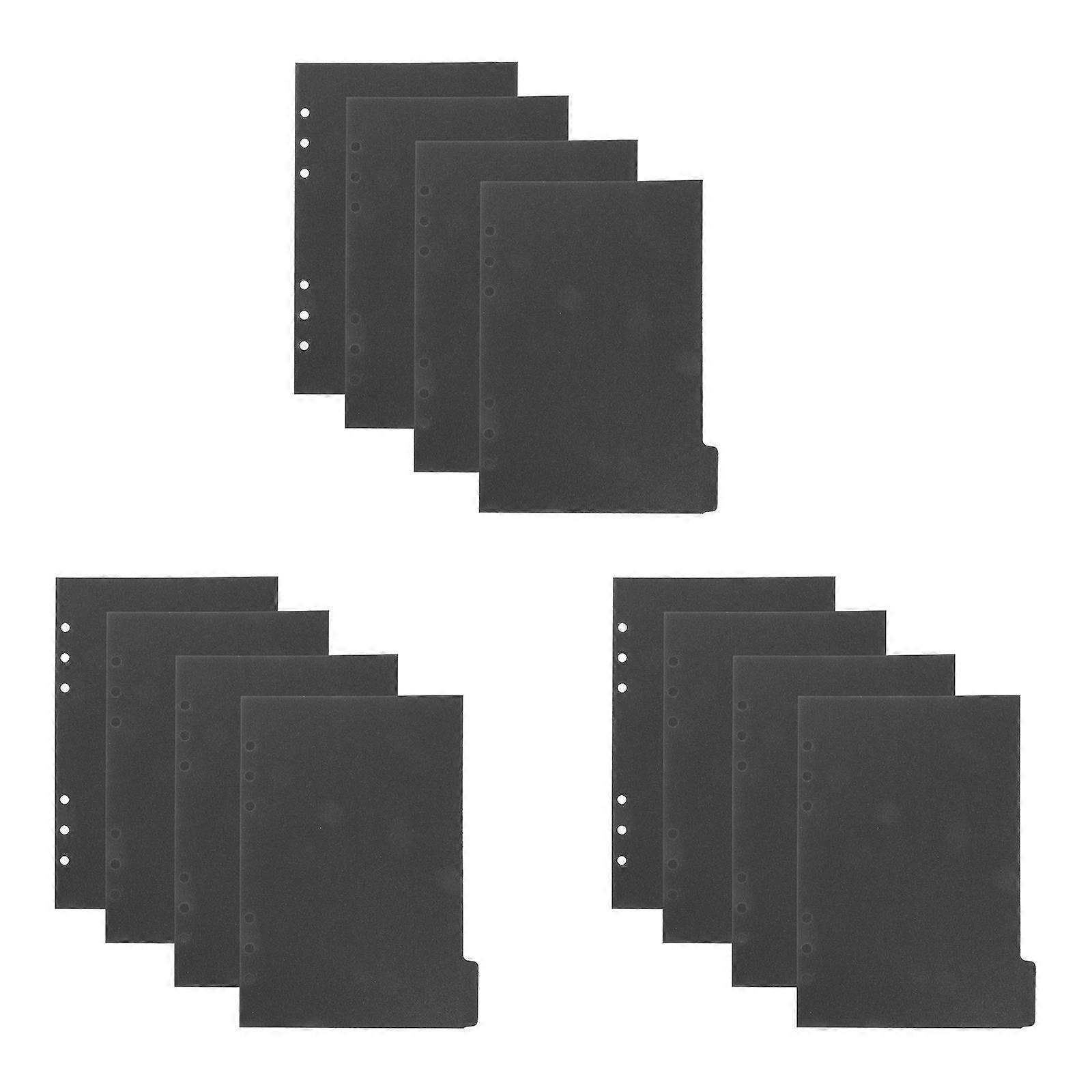 Office Use Binder Dividers Paper Tab Dividers for 60Pcs Black