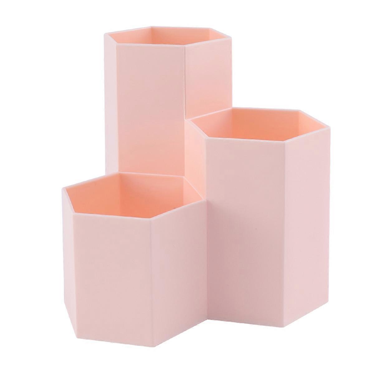 Desktop Organizer Cosmetics Case for Storage 2Pcs Multifunctional Hexagon Box