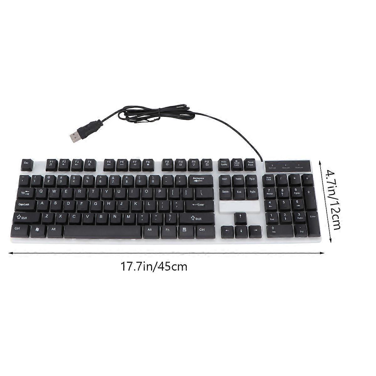 Laptop Keyboard Wired Keyboard for Computer Use 2Pcs Black Waterproof