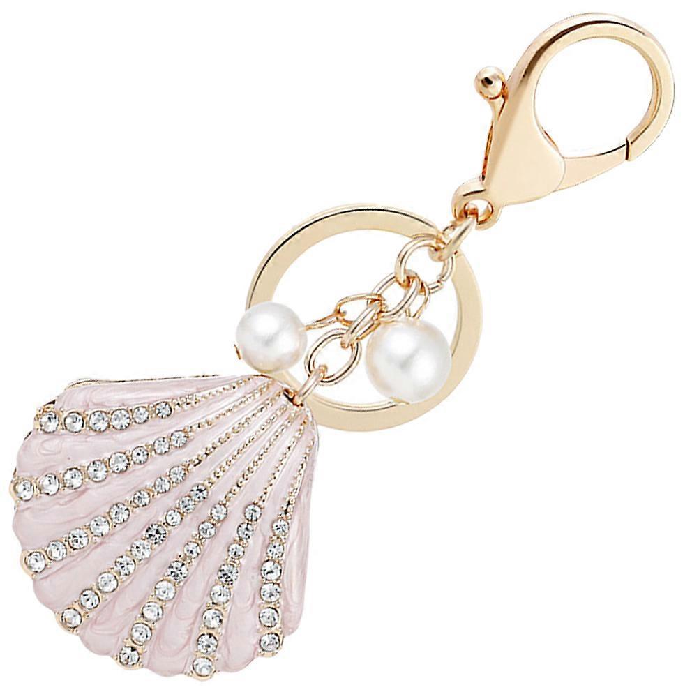 Key Ring Pearl Shell Key Chain for Backpack Charm 5Pcs