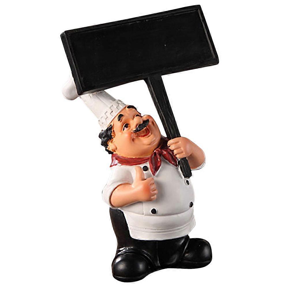 Desktop Chef Figurine Kitchen Decor Including Chalkboard Multi Reminder Tool 1Pack
