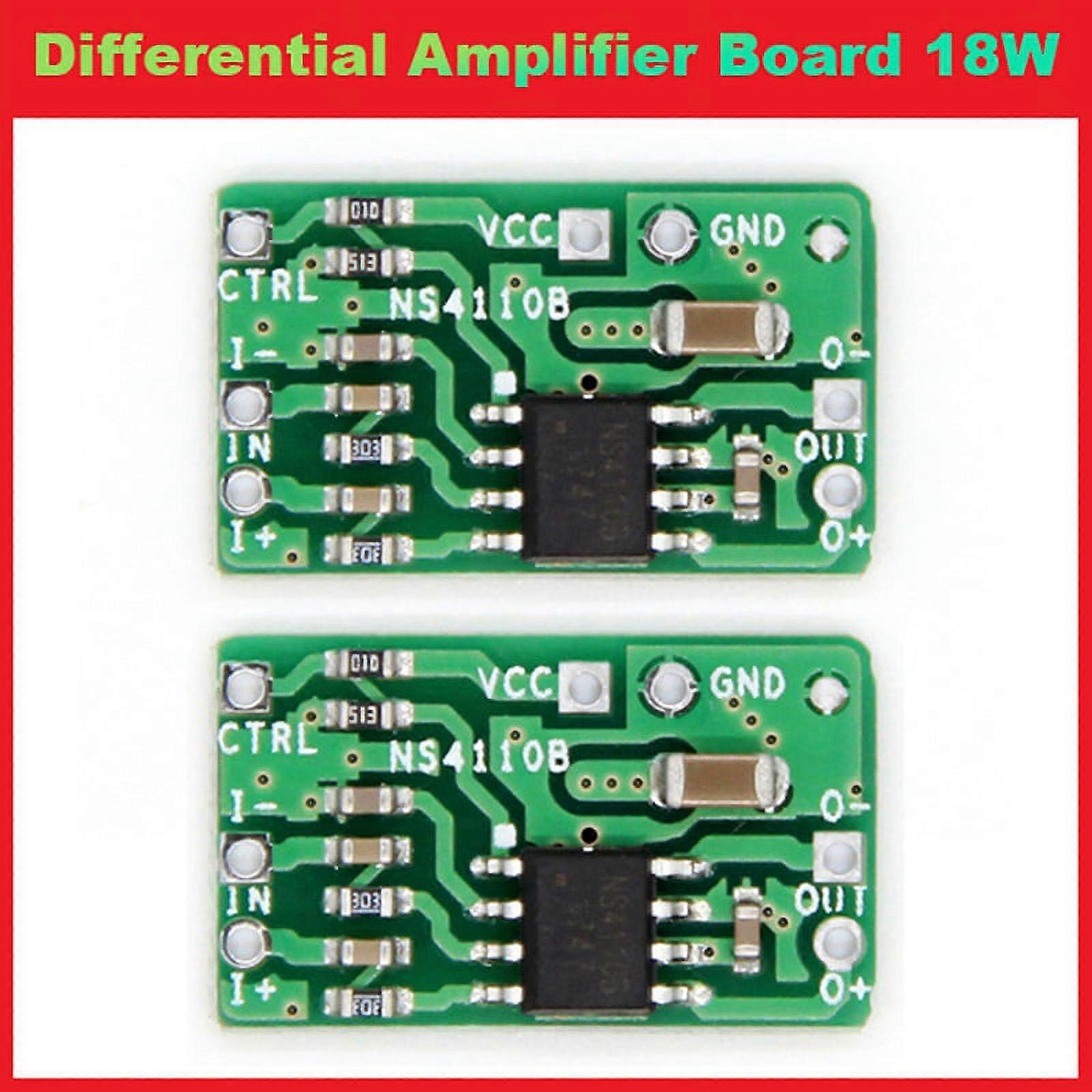 2PCS Differential Amplifier Board 18W Digital Class D/ NS4110B Voltage 6-14V Audio Amplifier