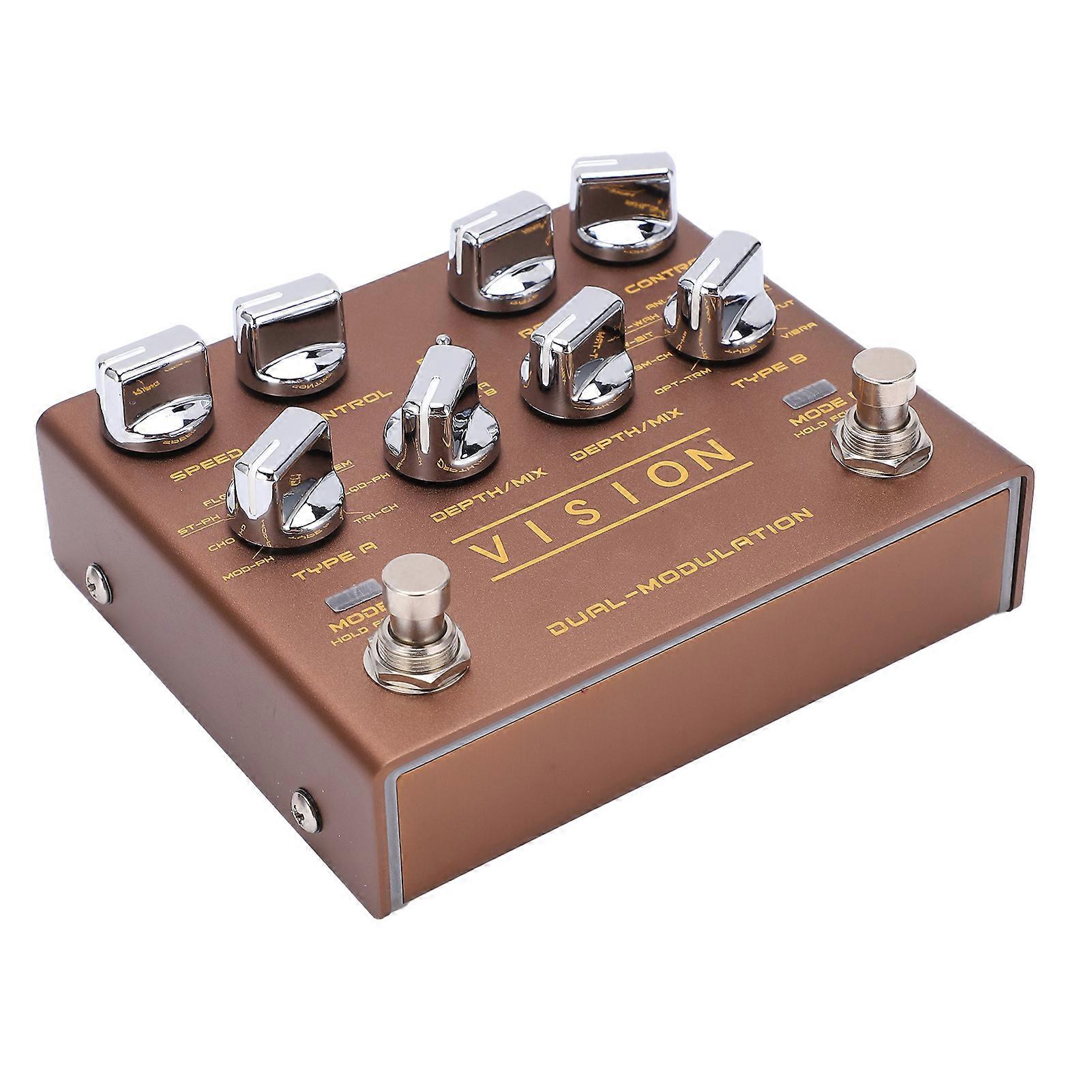 2 Channel Brown Modulation Pedal R-09 Stereo Input Output