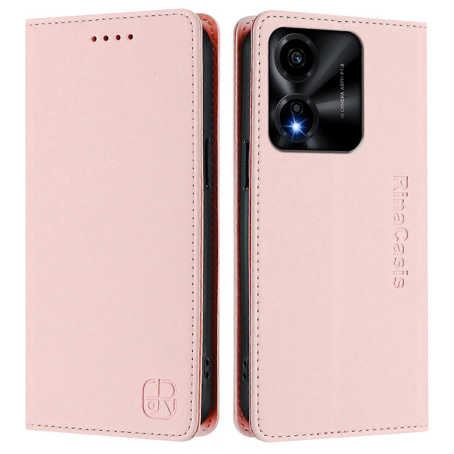 For Honor X5c Plus Leather Case RINACASIS RC01 Phone Cover with RFID Blocking Wallet Stand