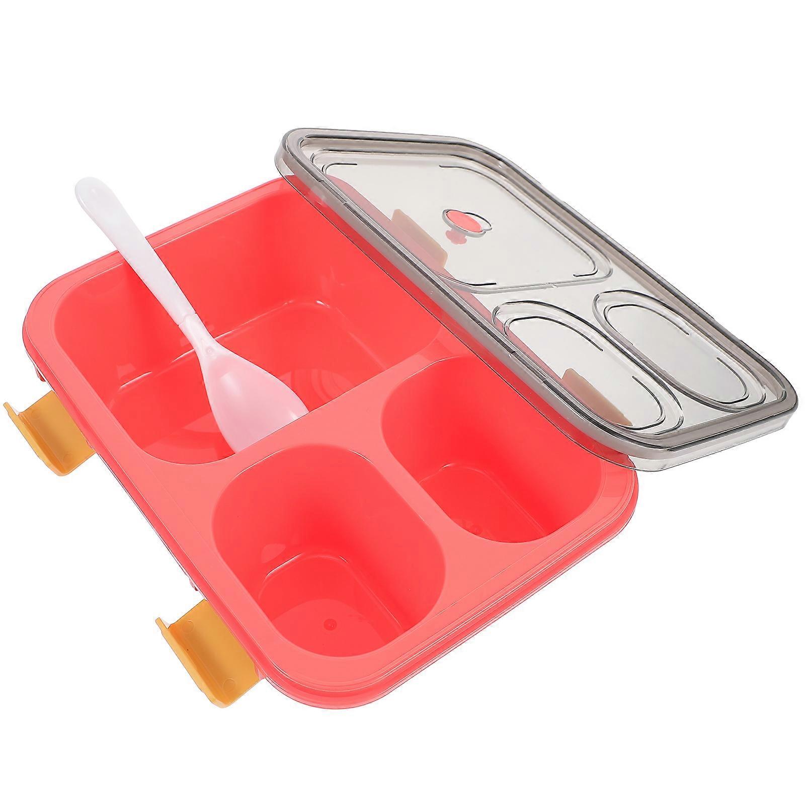 Compartment Lunch Box Airtight Seal Reusable Lunch Container Microwavable Meal Prep Containers Leakproof Daily Use 920ml 1Pcs