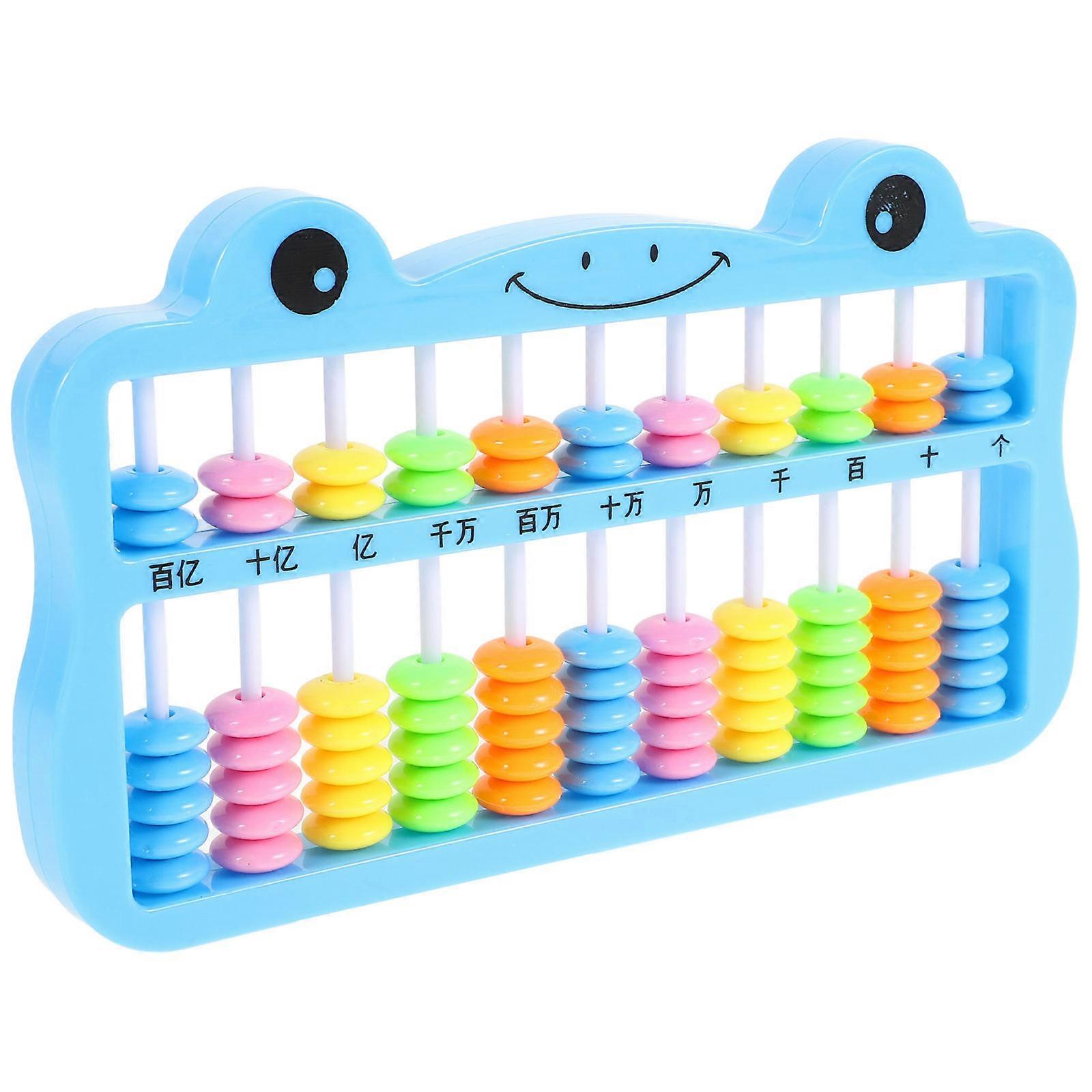 Children's Math Abacus for Education Plastic Tool 4Pcs Pack Blue