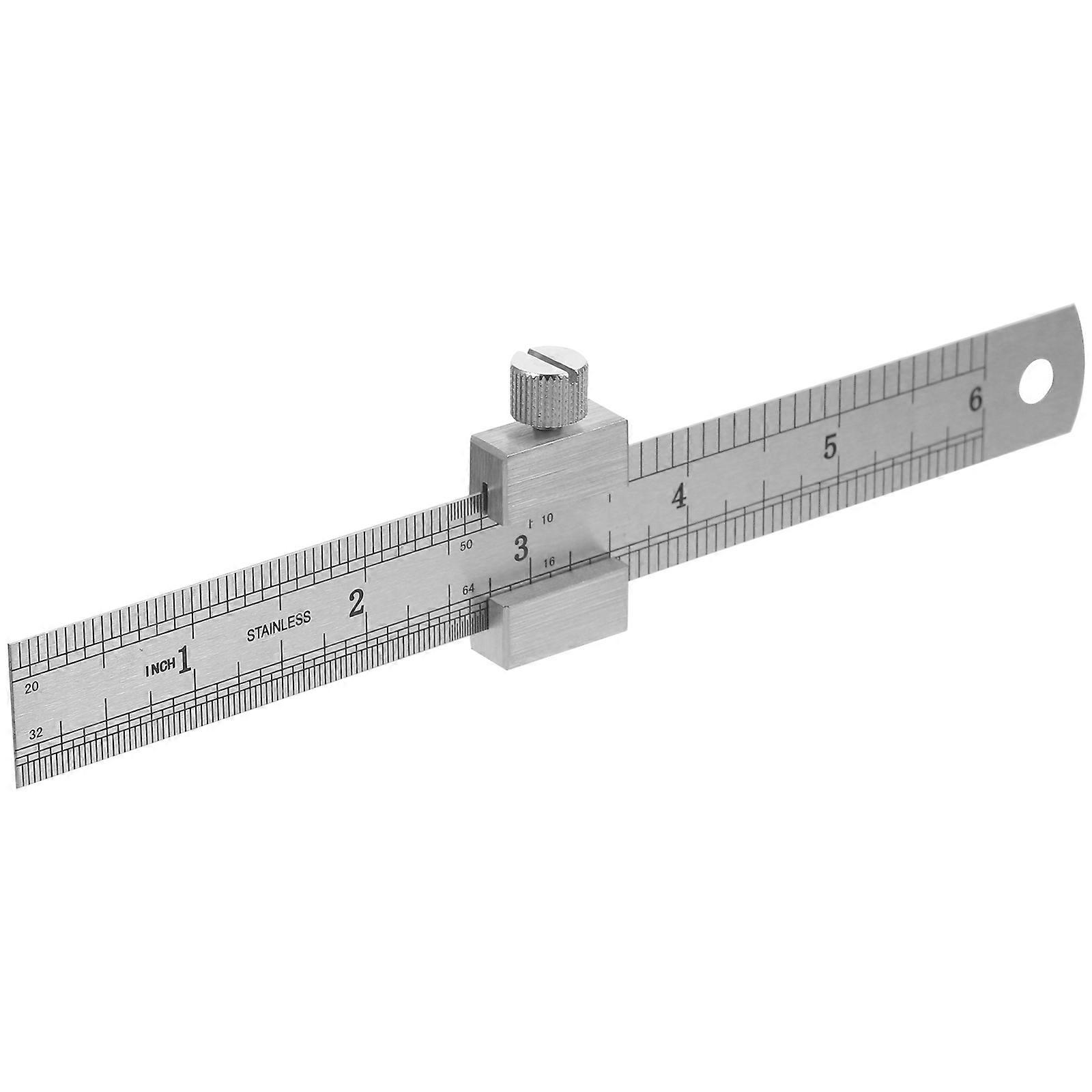 Precision Measuring Tool Stainless Steel Ruler Straight Edge For Architects Depth Measurement 17.00X0.70X0.70CM 1Set