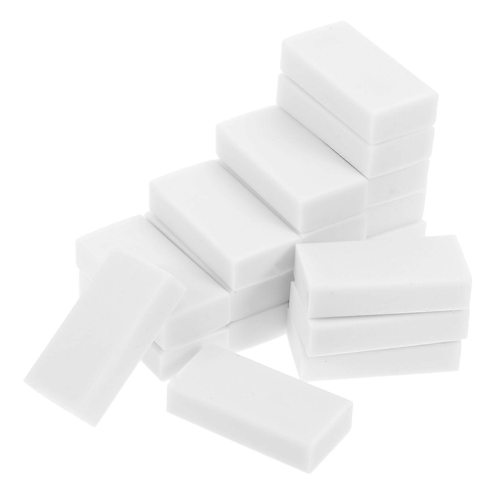 Pencil Erasers White for School Use Rectangular Design 100Pcs