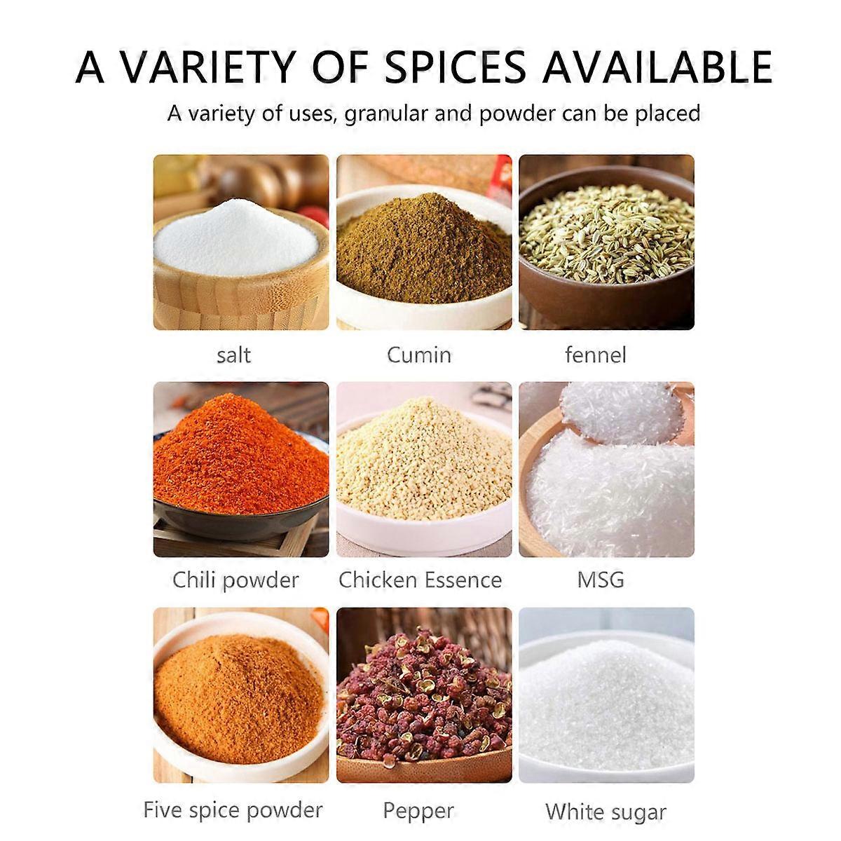 Condiment Storage Container Camping Gear Silver Color Practical Design Pouring Spices 4Pcs