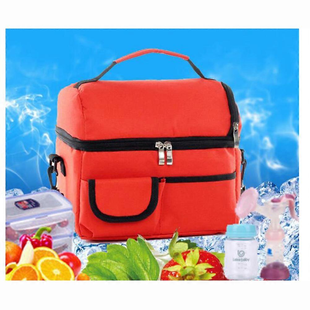 Lunch Bag Heat Preservation Bag for Daily Use with Double-Deck Bento Package