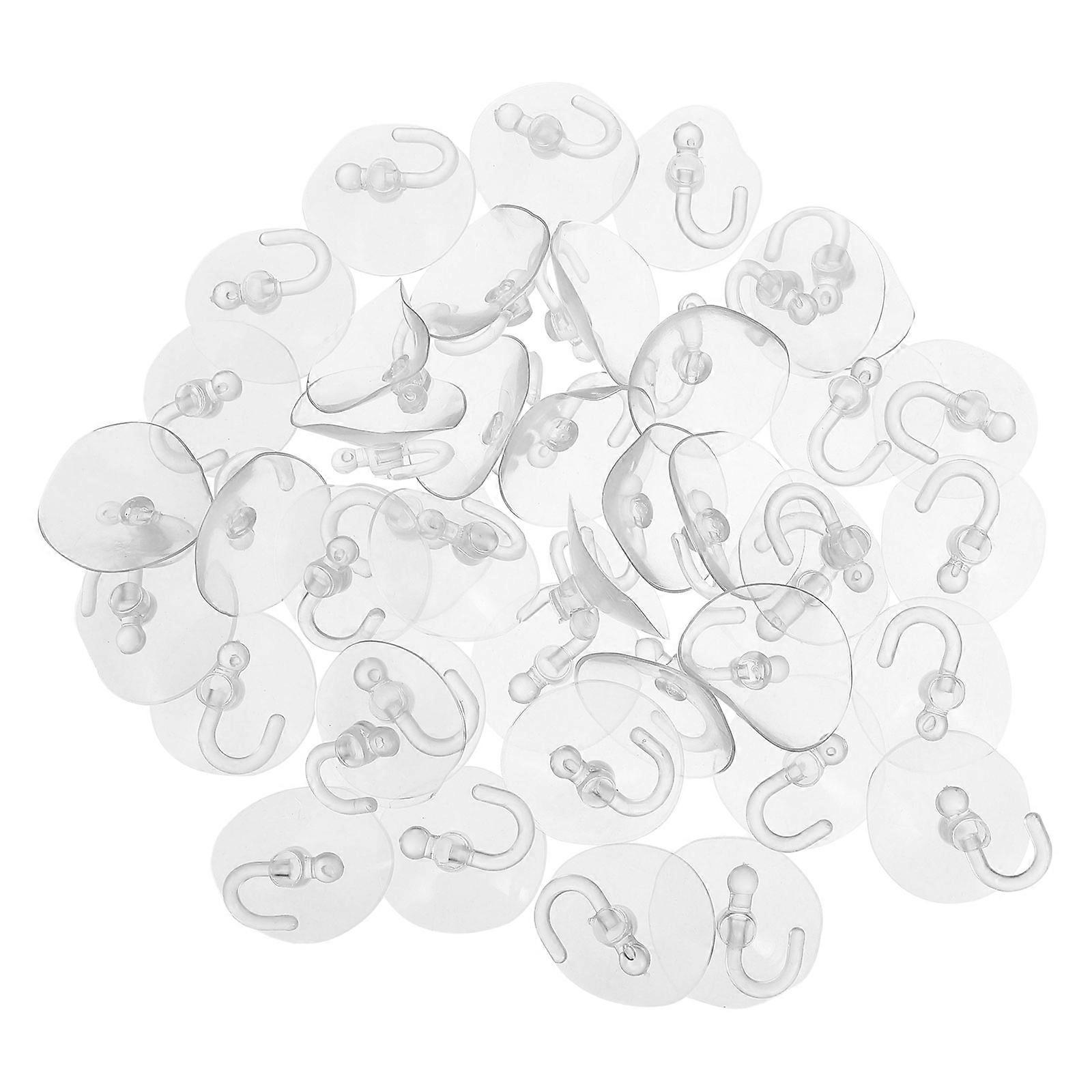 Transparent Suction Cup Hooks 80Pcs Practical Hanging Solution For Office Kitchen And Car Strong To Install