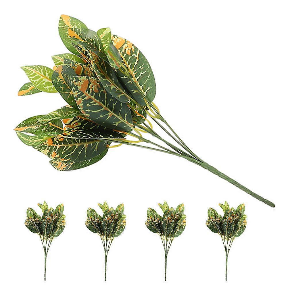 Artificial Plant Leaf Branches for Home Decor 20Pcs Realistic Greenery Stems