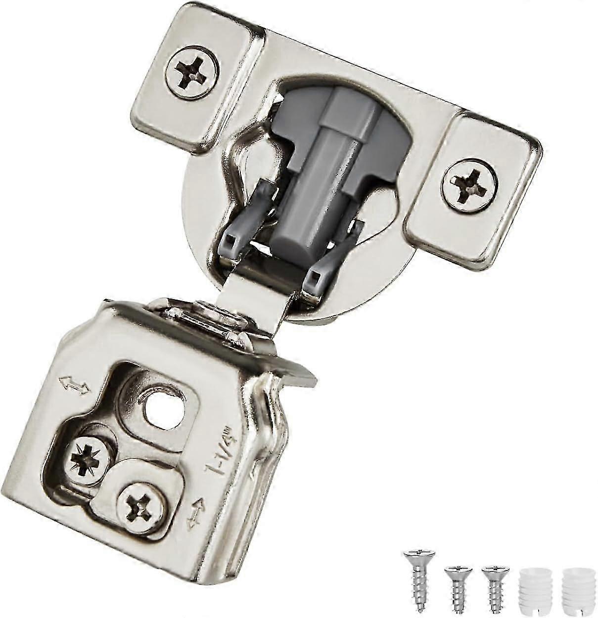 40 Pack 1-1/4 Inch Overlay Soft Close Cabinet Hinges for Face Frame Cabinet Door
