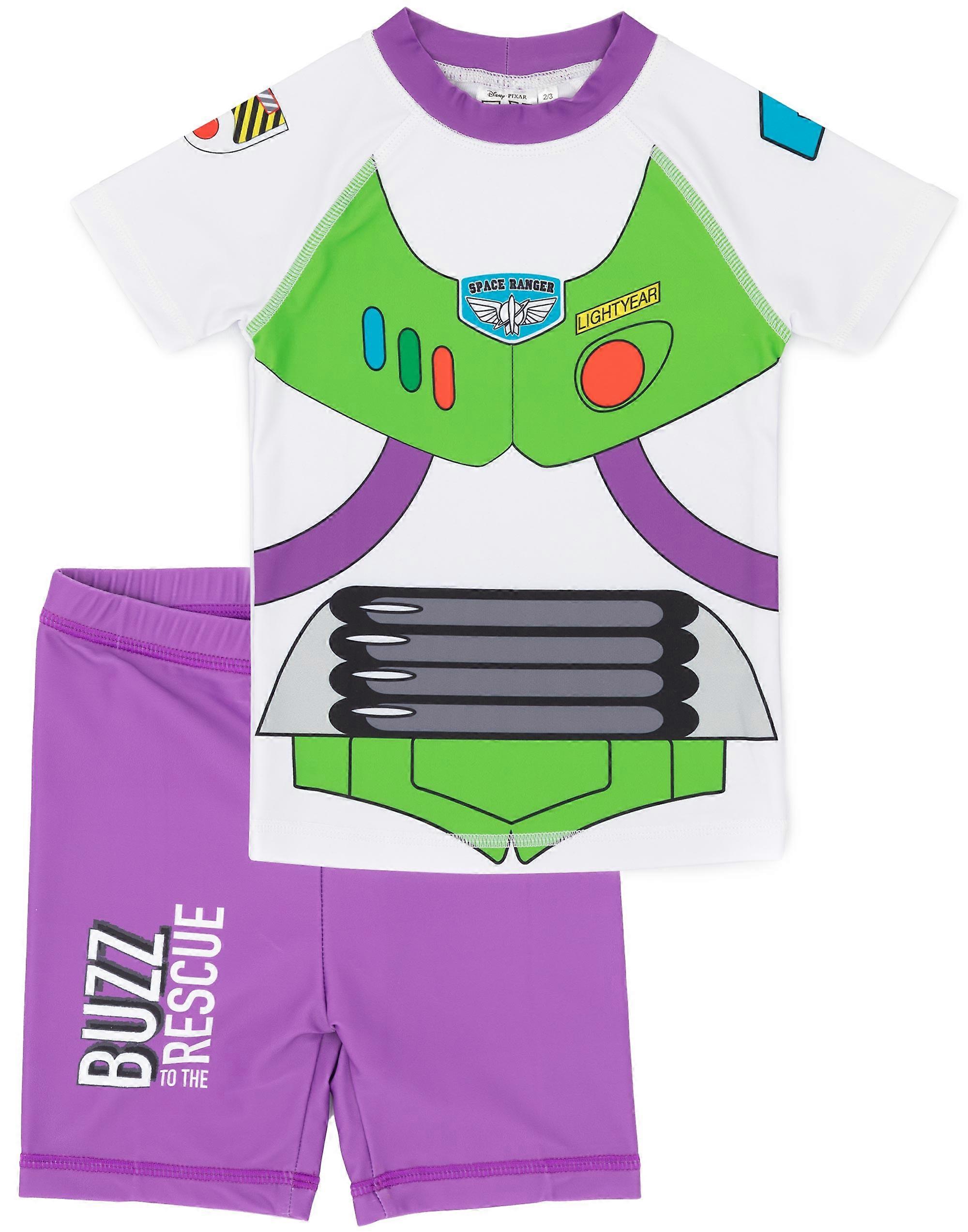 Disney Boys 2 Piece Swim Set Πολύχρωμο Buzz Lightyear Καινοτομία Dress-Up Style