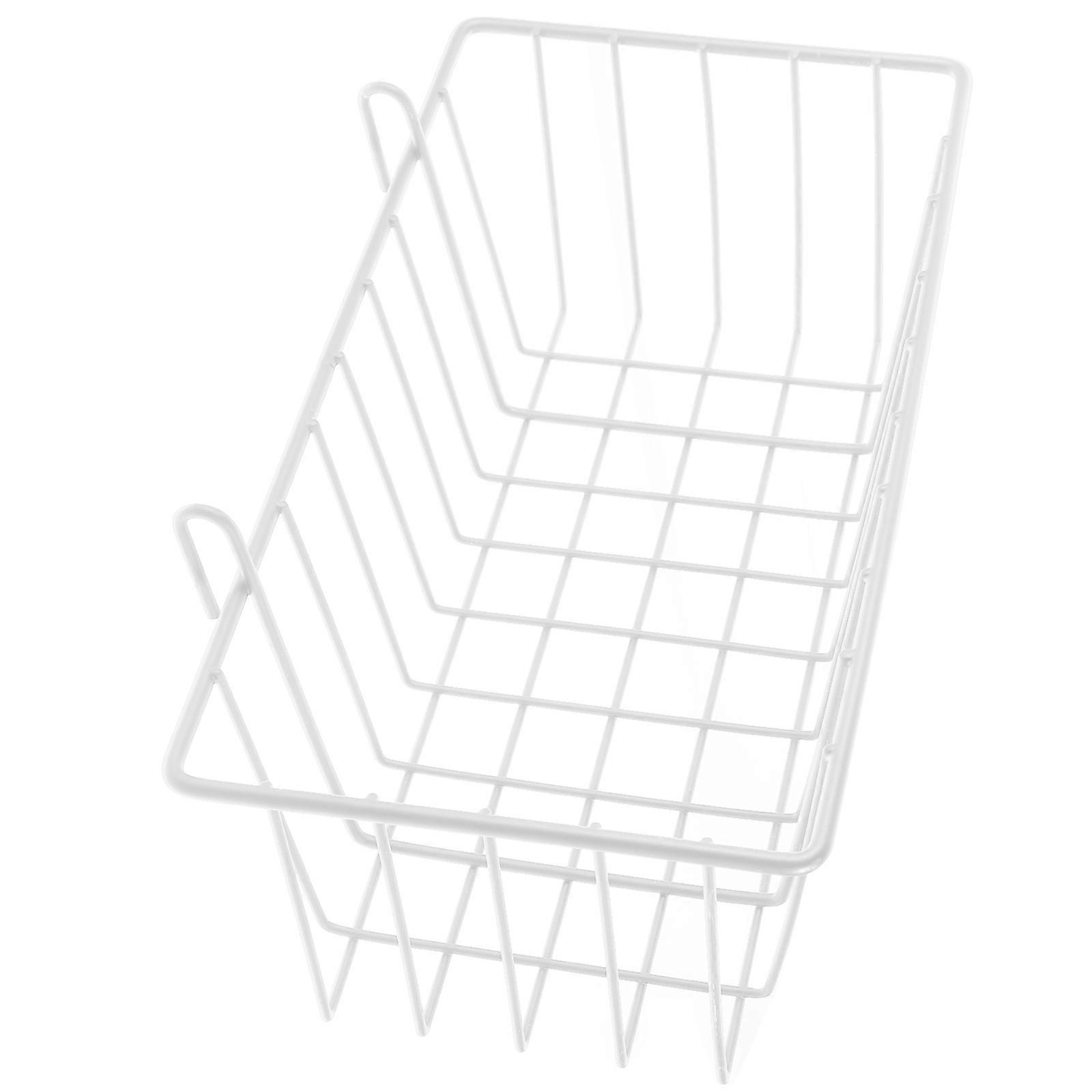 Bunny Feeder Rack Wire Storage Holder for Cage Durable White Iron