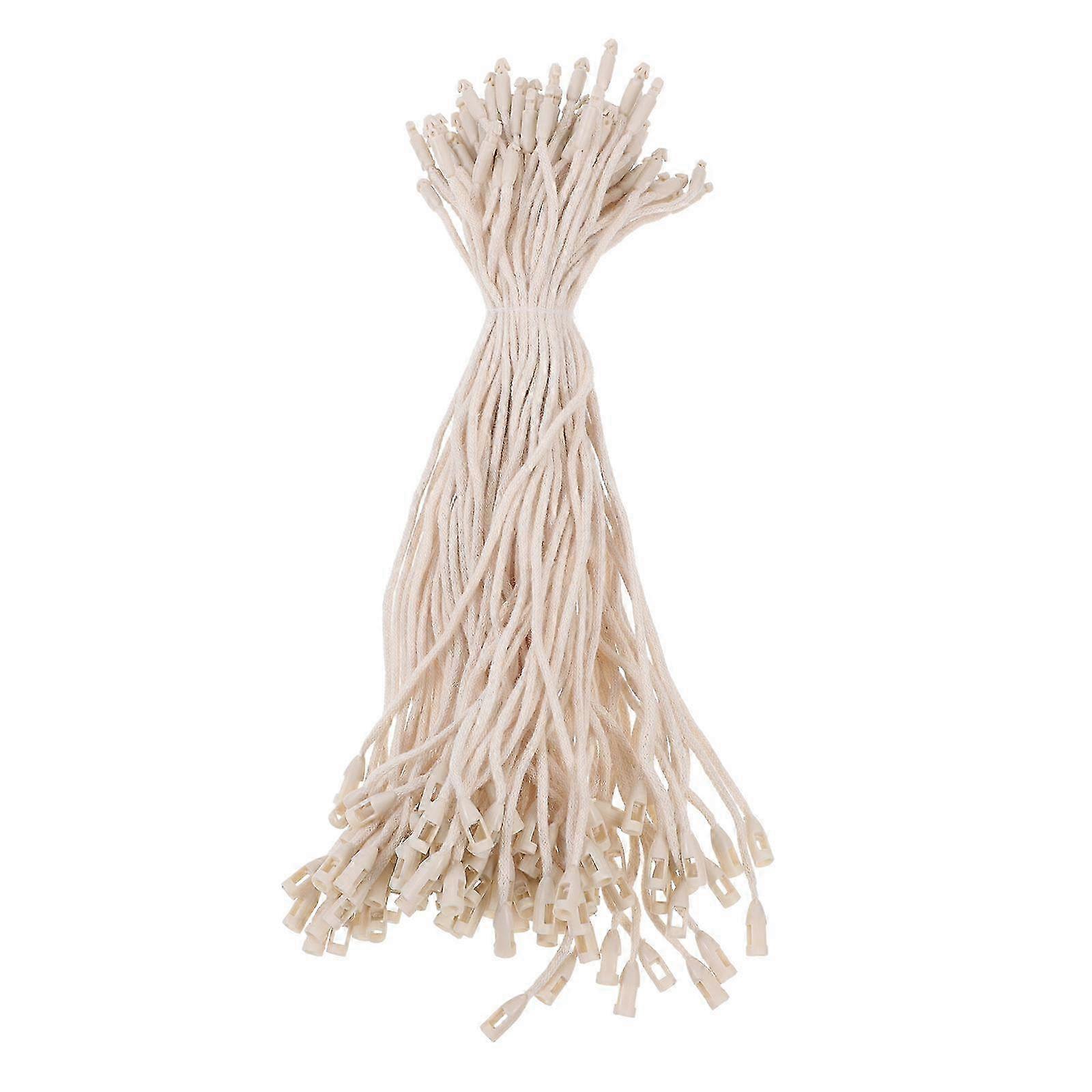 Cotton Garment Tag Rope Beige 20x0.5x0.5cm for Product Identification Securing Tags 1000pcs