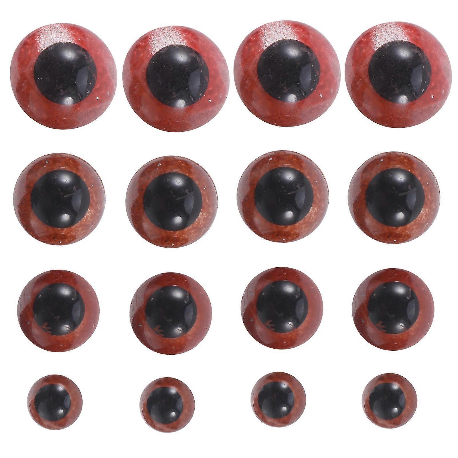Brown Plastic Safety Eyes for Stuffed Animals with Washers 200Pcs