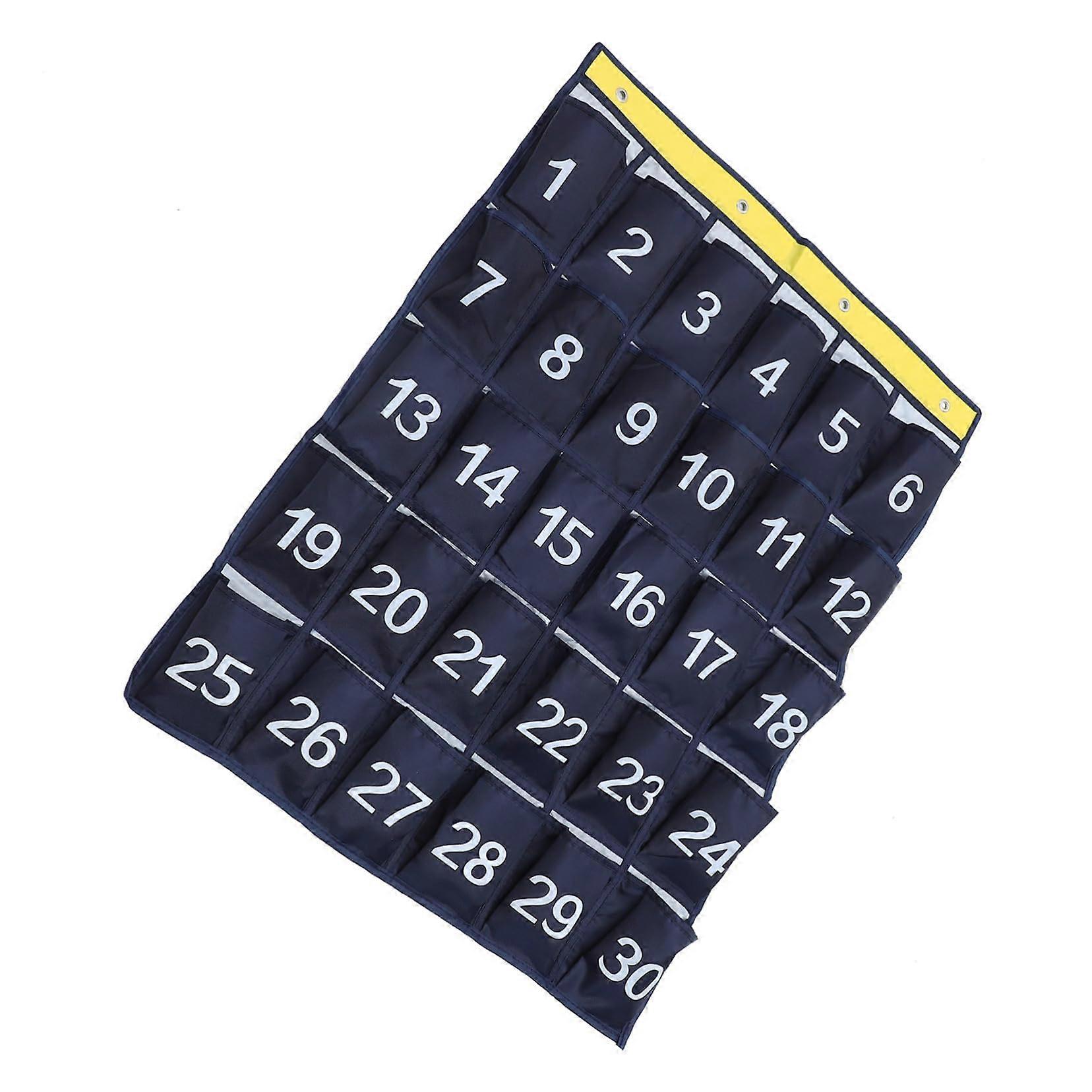 Multipocket Storage Bag WallMounted Organizer For Cell Phones And Sundries Blue Classroom Office Dormitory Home