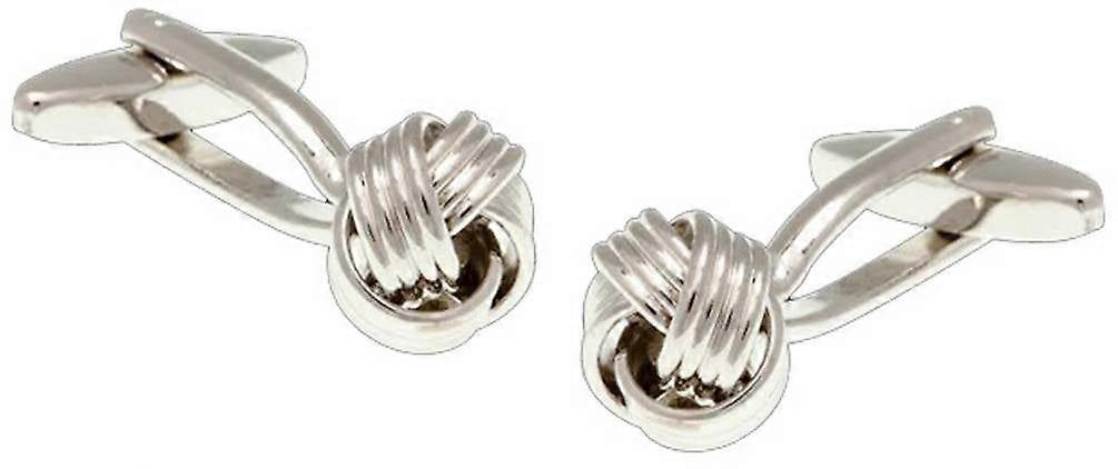 David Van Hagen Woven Knot Cufflinks - Silver