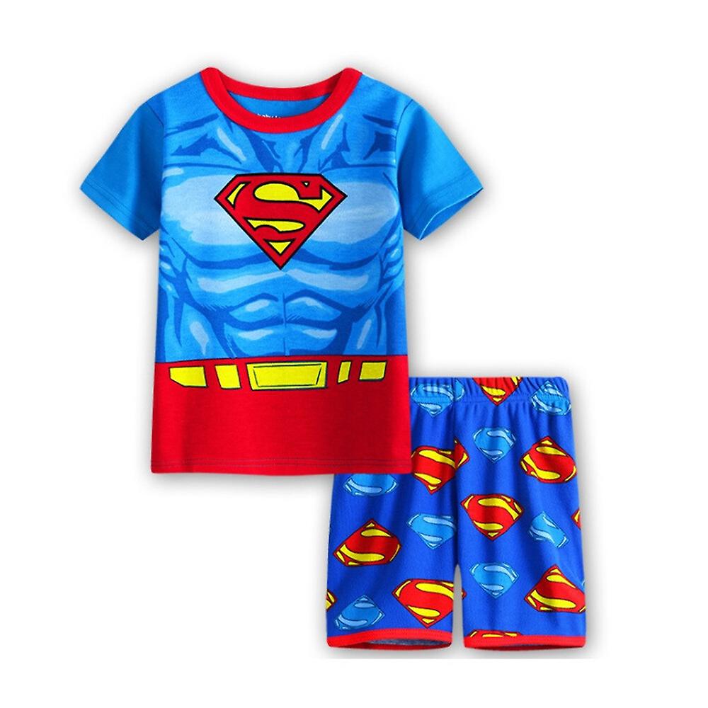 Kids Boys Clothes Set Baby Boy Outfits Set Toddler Boys Print Short Sleeves T-Shirt Tops+Pants 2Pcs Summer Short Set Age 1-7 Years