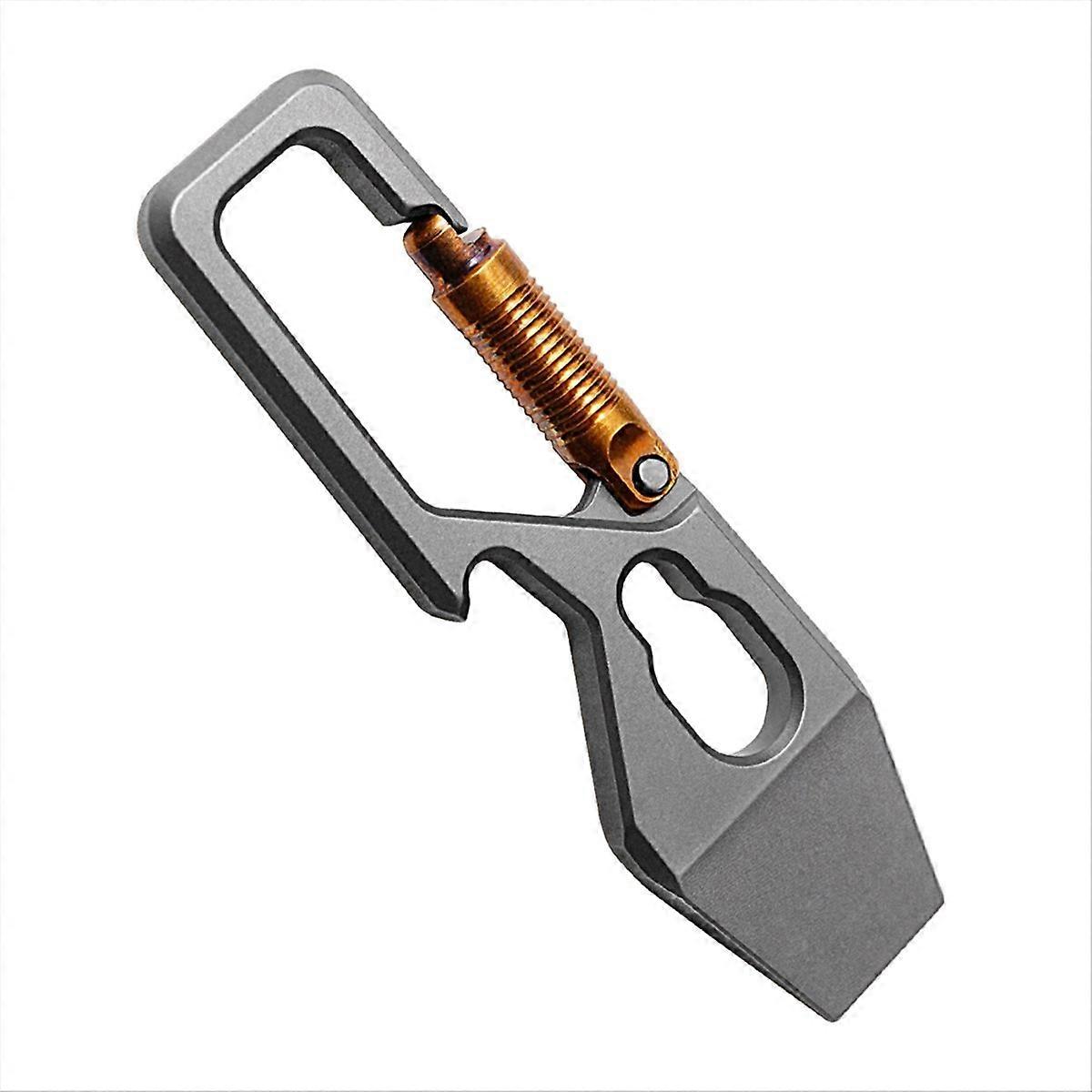 Multi-Function Keychain Pry Bar Titanium Alloy Crowbar EDC Portable Open Delivery Tool Bottle Opener