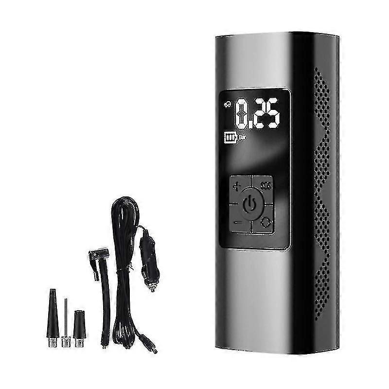 デジタル圧力計12v / 6000mah空気圧縮機が付いている電気自動車の空気ポンプ