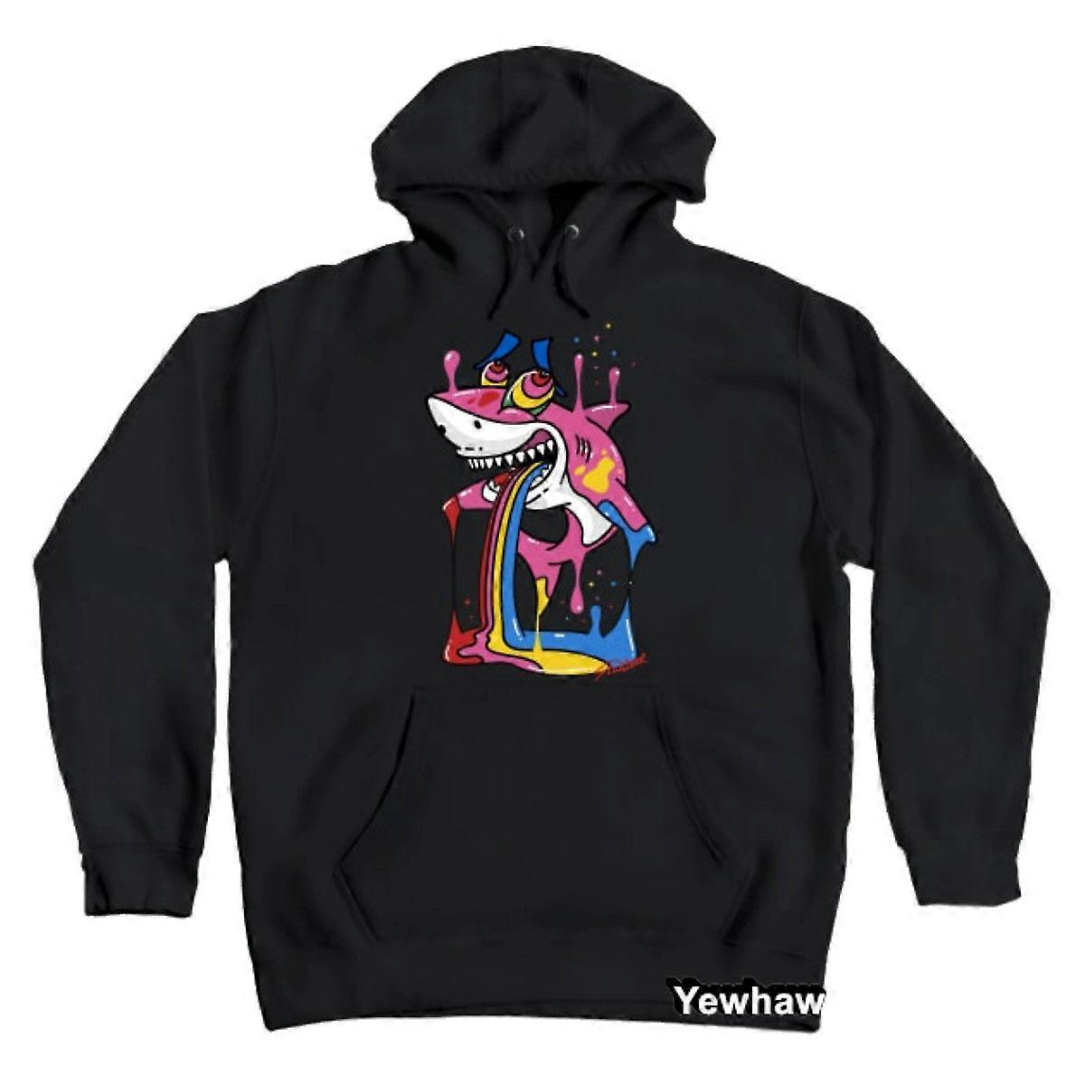Sudadera con capucha de tiburón de dibujos animados trippy