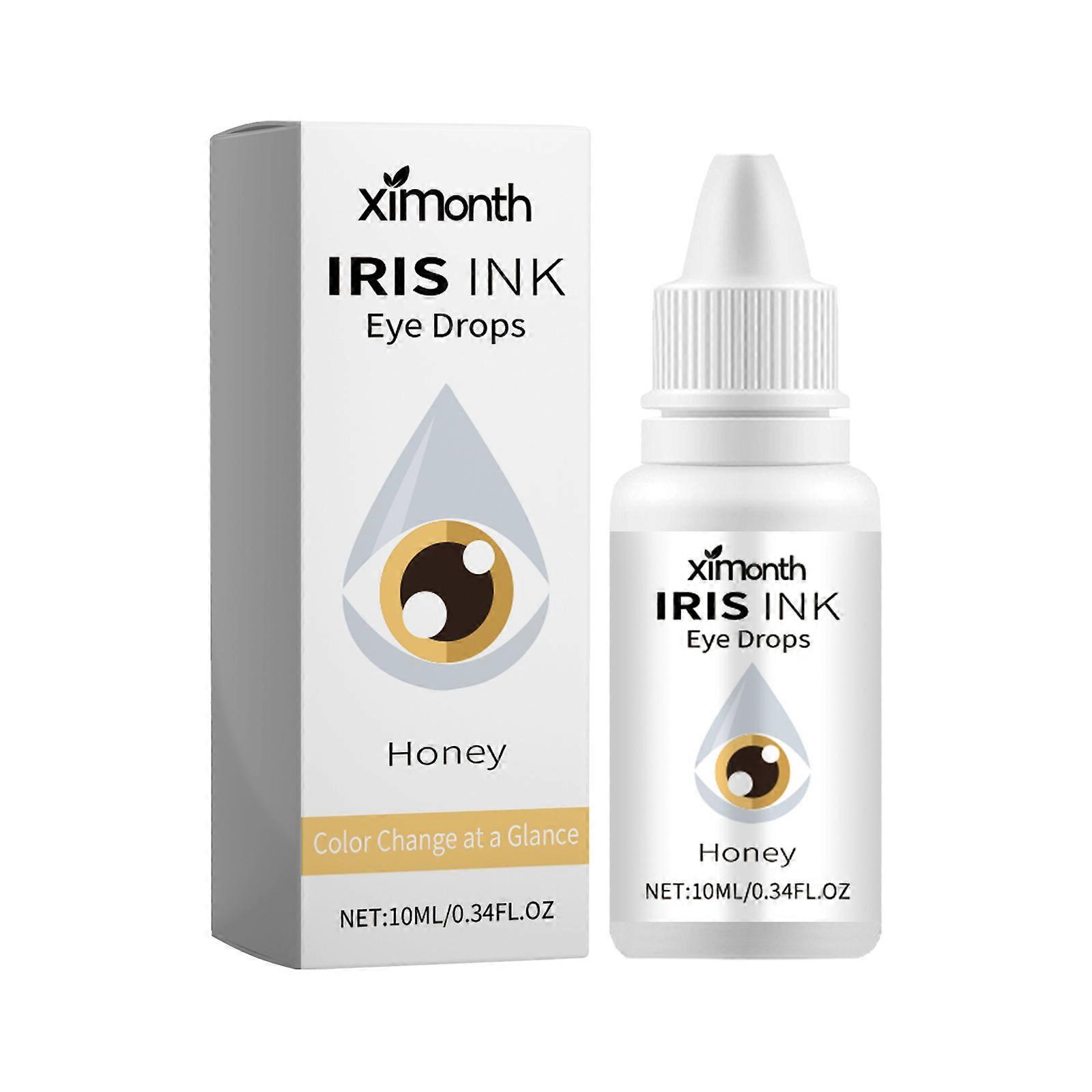 Honey-colored eye drops, moisturizing eye care solution