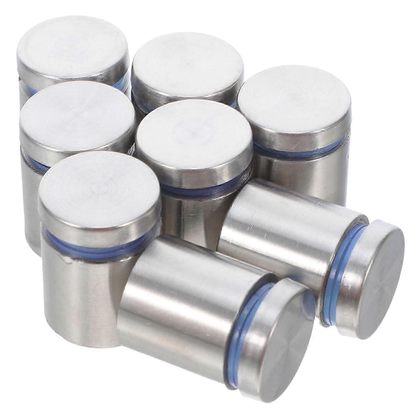 ברגי הרכבה מזכוכית ברגי ניתוק נירוסטה שלט קיר הרכבה חומרה לתצוגה בחנות קמעונאית 8 יחידות