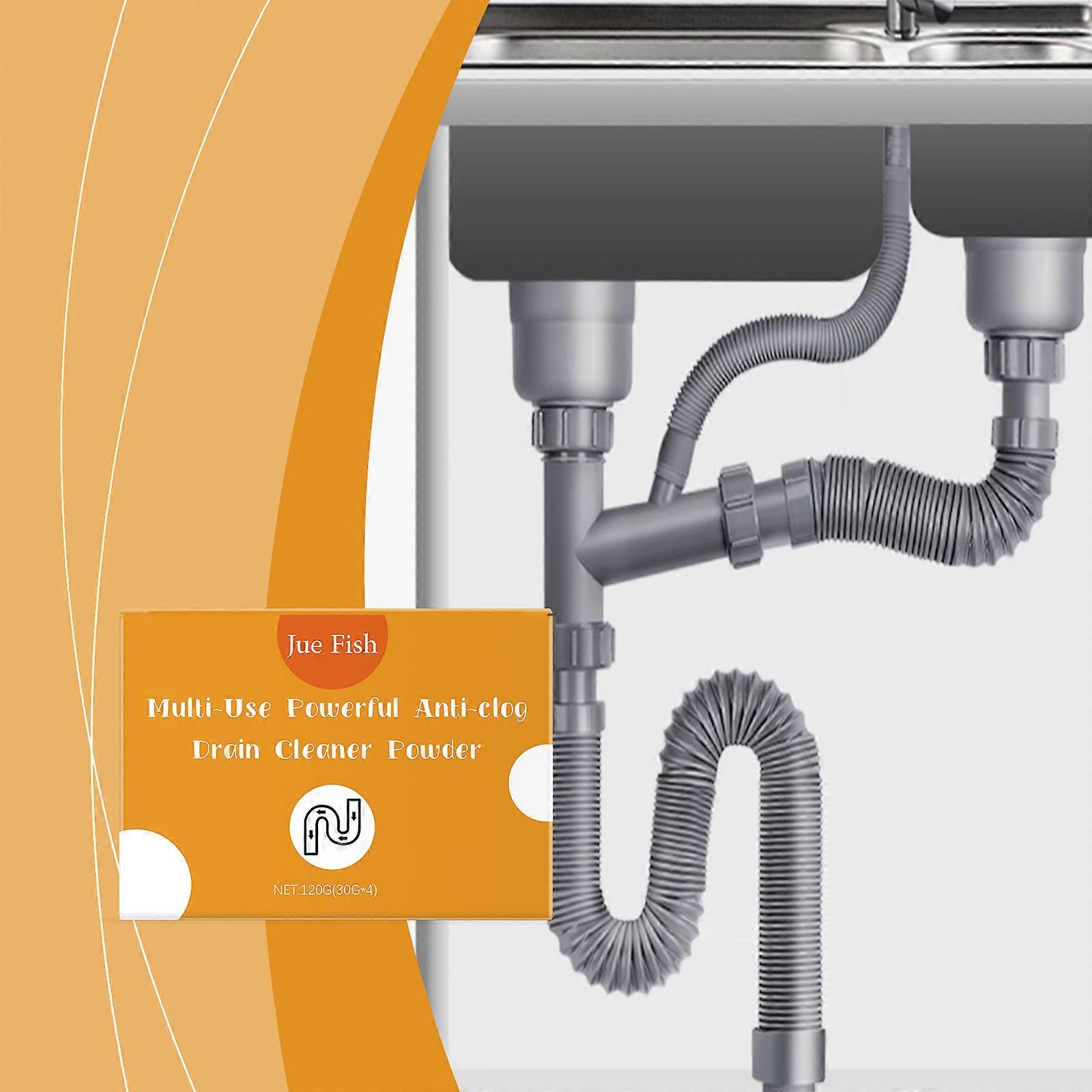 Jue Fish Drainage Pipe Unclogging And Cleaning Powder, For Household Kitchen And Bathroom Drainage Outlets To Prevent Clogging And Unclog Pipes