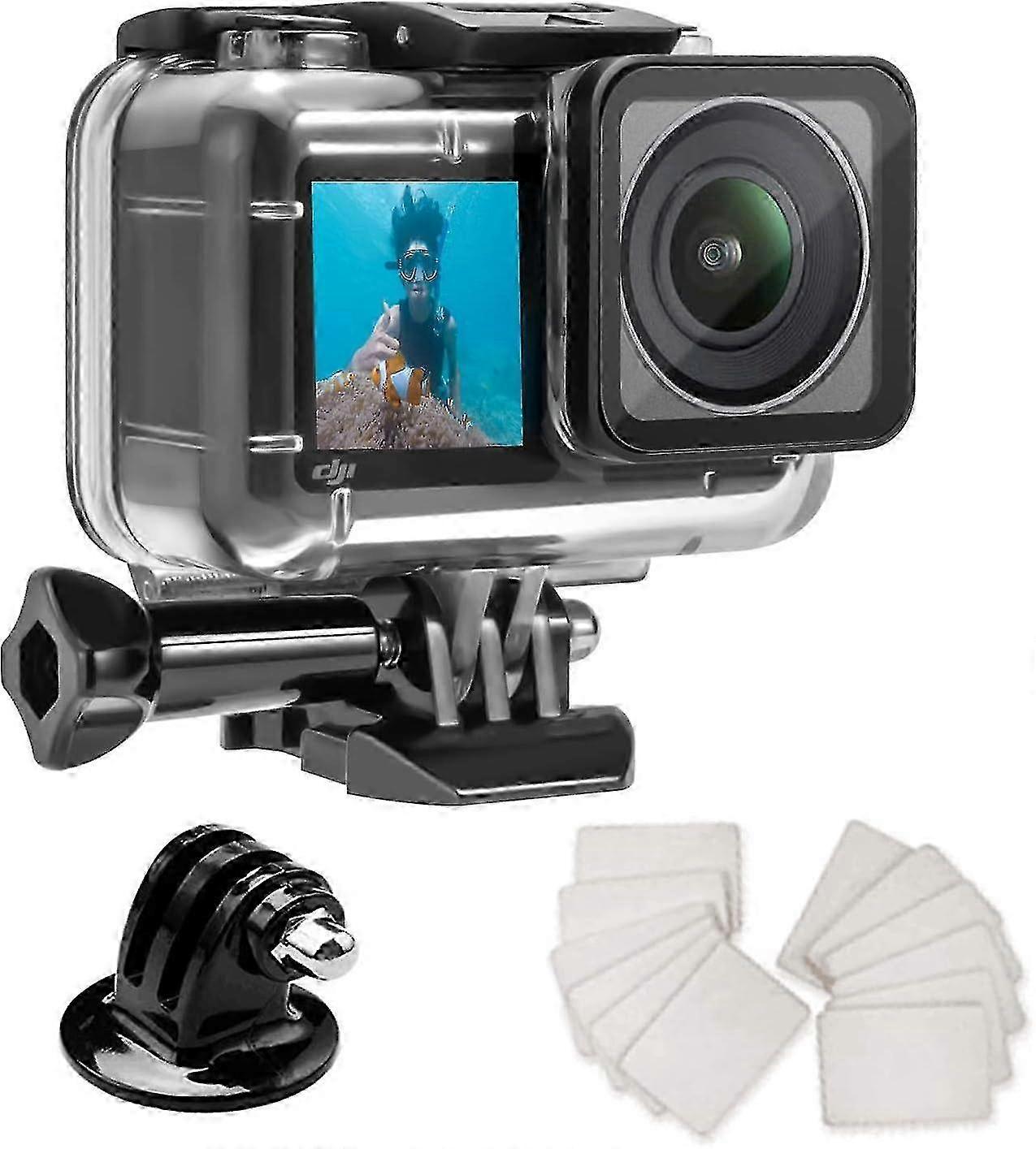 DJI Osmo Action 3用防水ハウジングと取り付けブラケット