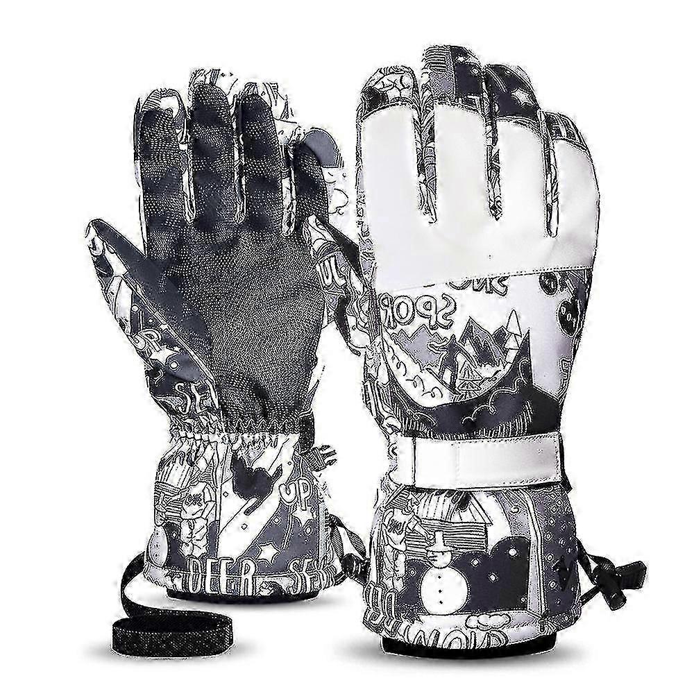 Skidhandskar Förtjockad vinter Varma handskar Skridskoåkning Skidsport Ridhandskar-MXBC