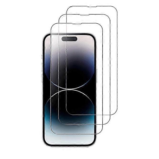 Compatible with iPhone 15 Pro Max Screen Protectors 3-Pack, Tempered Glass, 2.5D Curved Edges, Full Coverage, Military-Grade, Scratch Resistant