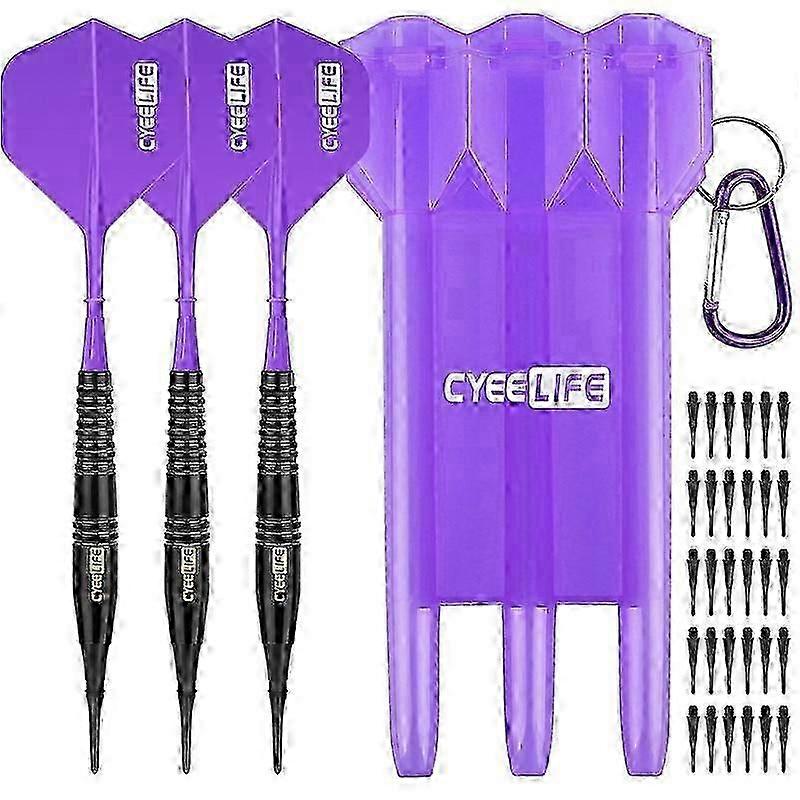 CyeeLife Brass Soft Tip Darts 18g With Carry Case and Extra Plastic Points & Flights,Professional Electronic Dart setDart Backboards 888