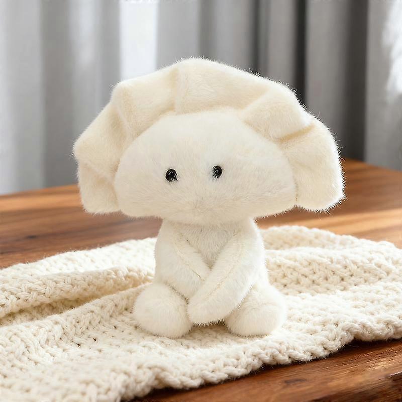 23cm/9.05in Squinty-eyed dumpling plush toy, cute and funny realistic food doll, soft and safe child-friendly pillow, comforting doll for sl