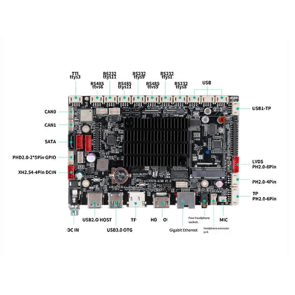 RK3576 Android Placa de Desenvolvimento RK3576 Quad Core CortexA76 Grande Rockchip Grande Modelo RK3576 Android Pcba Mainboard