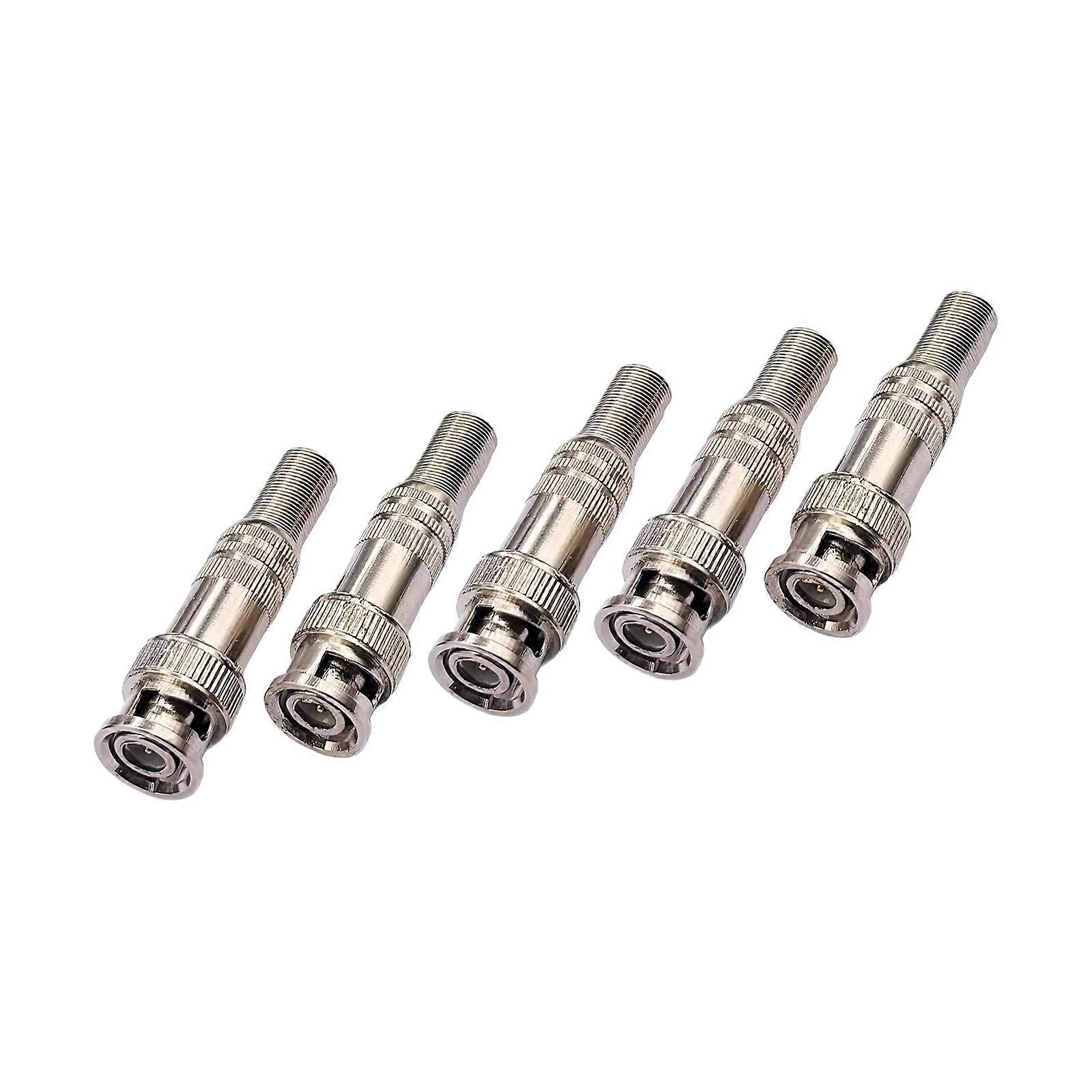 BNCQ9 Male Video Connectors Quick Install For Security Systems With Tool Less Design And Metal Construction Multicolor