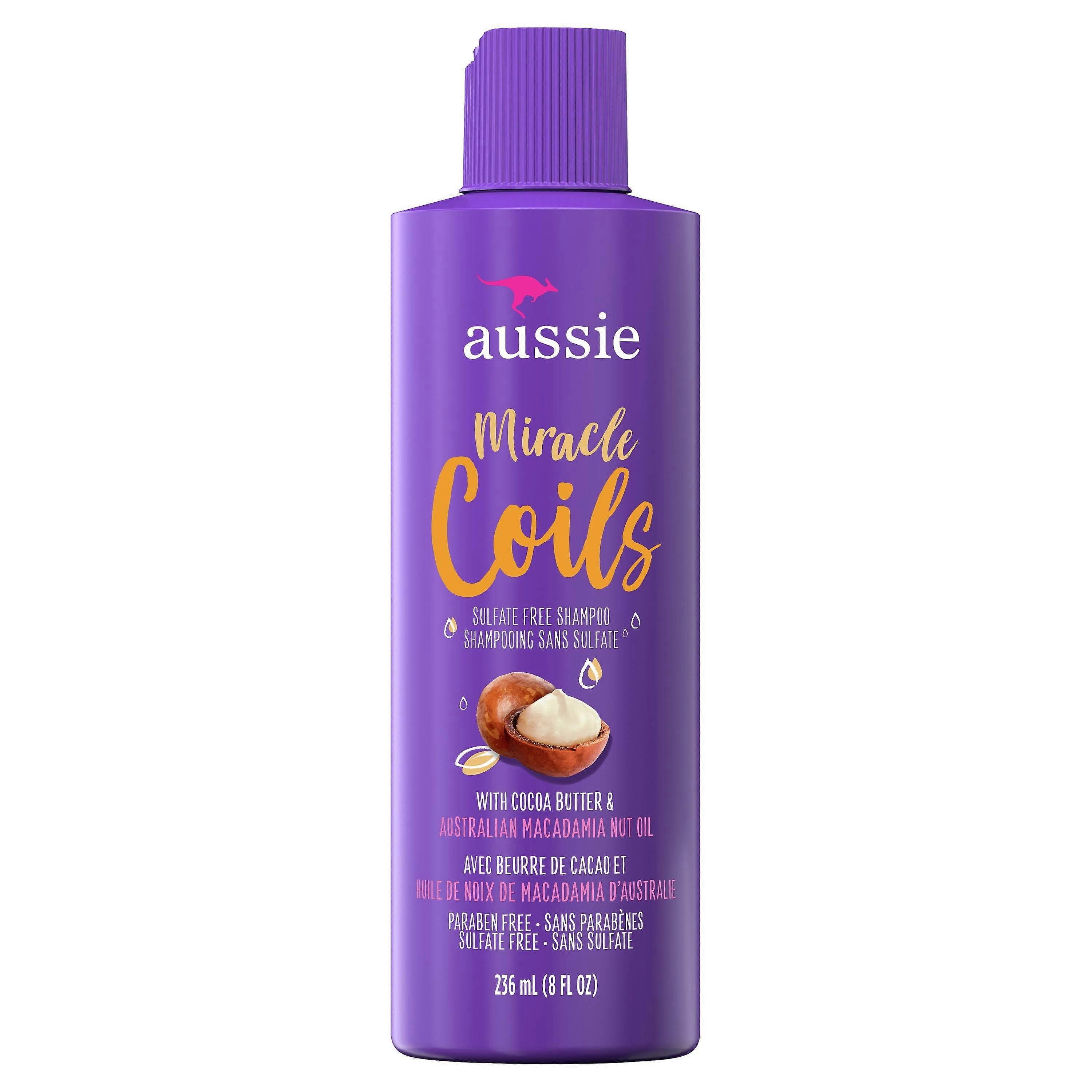 Aussie Miracle Coils Shampoo, Sulfate Free, 8 Fl Oz