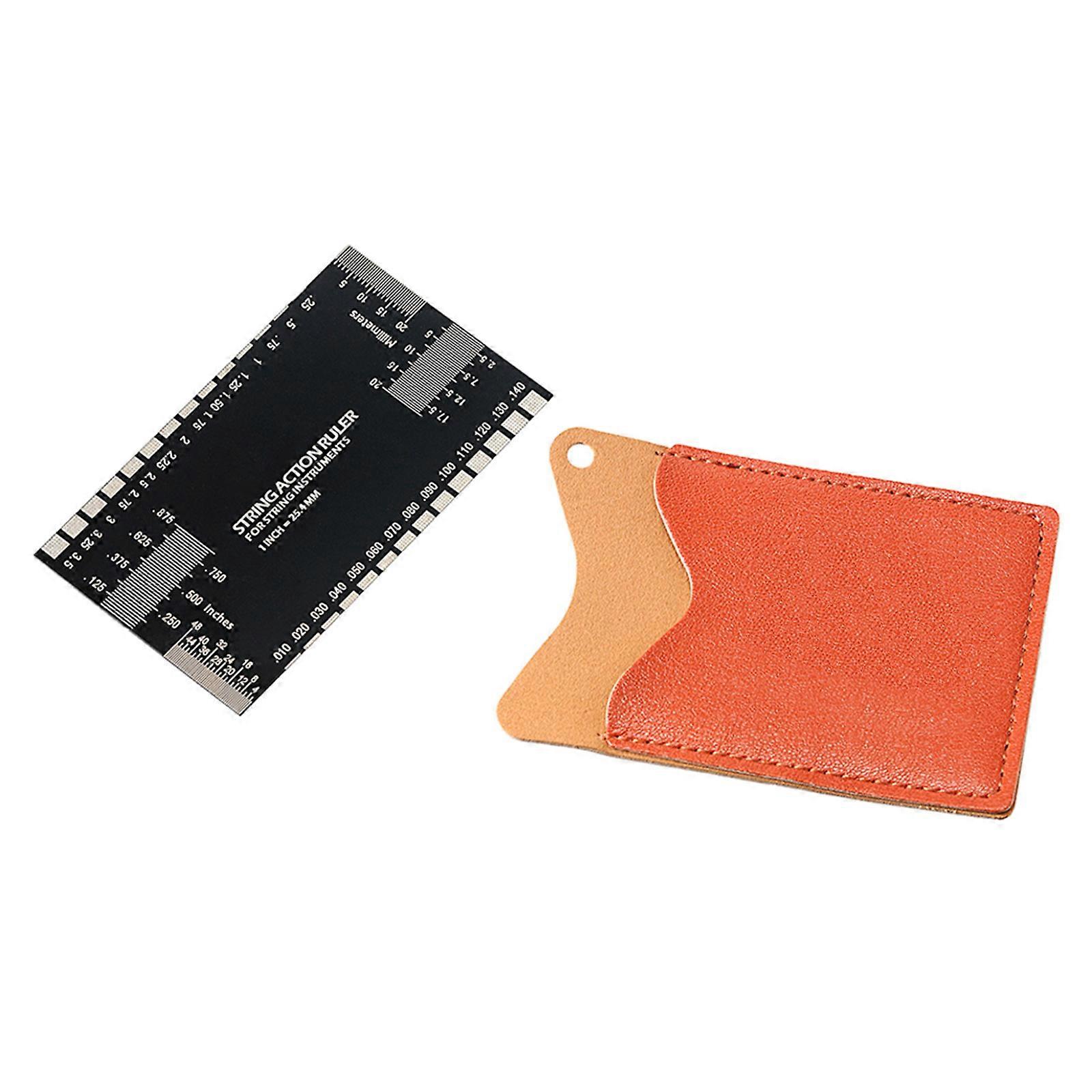 Guitar String Action Ruler Storage Case Guitar String Measurement Ruler for Luthiers Music Teachers Enhancing Comfort Multicolor