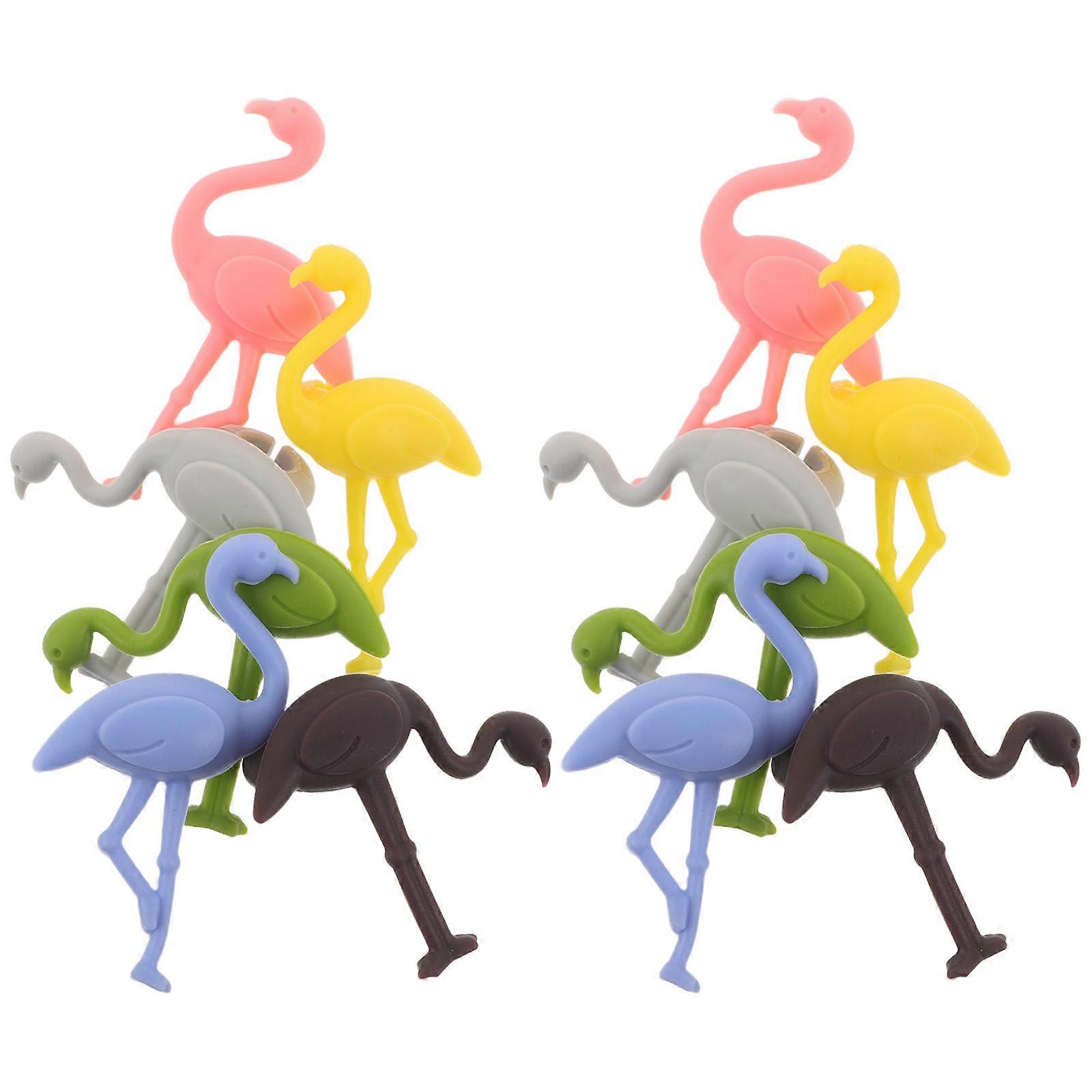 Silicone Flamingo Wine Charms for Party 12Pcs Reusable Drink Markers