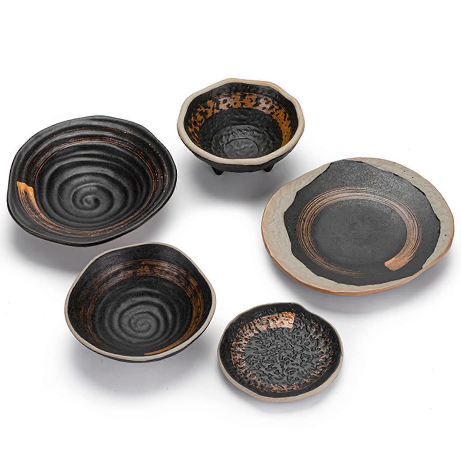 Stoneware Dinnerware Set for 8 – Farmhouse Plates and Bowls for Dinner Salad Dessert