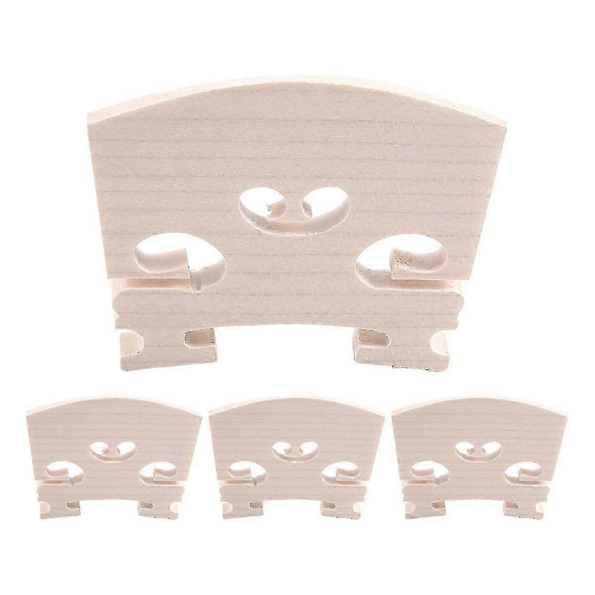 Violin Bridge Set - 5pc Maple Bridge, Violin Parts Kit for 4/4 Violins